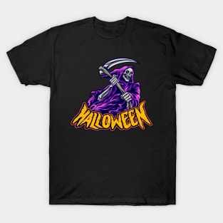 Halloween Skull Grim Reaper T-Shirt
